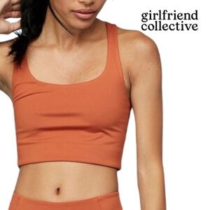 Girlfriend Collective Paloma Racerback Bra - Toasted Apricot - Size Small